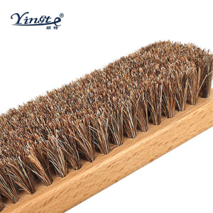 Yinste Horsehair Shoe <b>Brush</b> Solid Wood Handle For Leather Cleaning And <b>Dust</b> Removal - Product Image 2