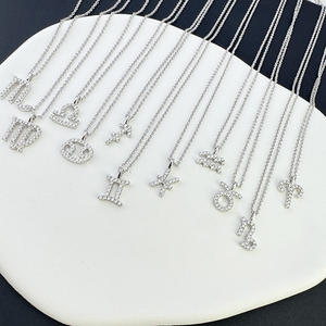 14K placcato oro zodiacale cancro oroscopo collana pendente donne alla moda 16 + 2 catena regolabile zircone fidanzamento festa di nozze - Product Image 3