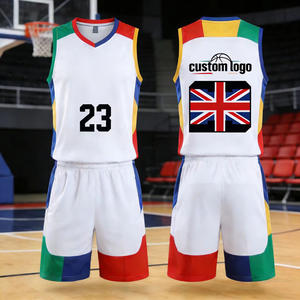 定制球队名称号码男女通用女式儿童男式夏季无袖短裤 <span class=keywords><strong>2</strong></span> 件套篮球服男式运动服篮球套装 - Product Image 3