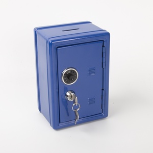 <b>Key</b> <b>Lock</b> Mini Locker <b>Safe</b> Metal Coin Bank with Combination for Boys and Girls Piggy Bank for Hotel Use - Product Image 1