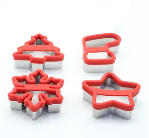 Christmas Cookie Cutters Pastry Stamp Molds Cutter Shapes Biscuit Cutters