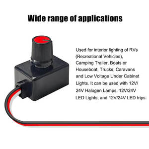 HOOANKE สวิตช์หรี่ไฟ DC 12V-24V,สำหรับให้แสงสว่างภายในรถของรถบ้านหรือรถพ่วงสำหรับแคมป์ปิ้งรถบรรทุก - Product Image 5