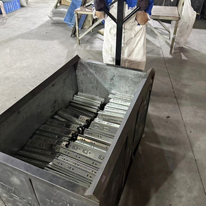 Meilleure vente Glissière de tiroir tampon à roulement à billes Rails télescopiques Glissières de tiroir à fermeture douce Glissières de tiroir <span class=keywords><strong>sous</strong></span> montage - Product Image 3