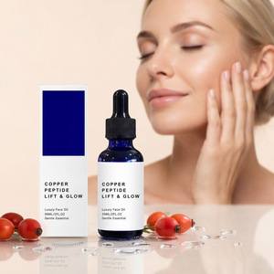 Huile essentielle pour soins de la peau au peptide de cuivre, hydratante, apaisante et douce pour le soin du visage, hydratation et clarté de la peau - Product Image 1