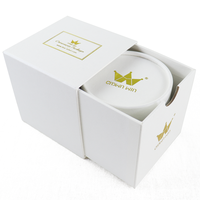 Boîte rectangulaire Unique en forme de cylindre, encens, bougie, Tube en papier, paquet de luxe en carton blanc, 10 Oz, diffuseur de roseaux, tiroir en papier, boîte cadeau