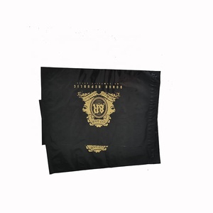 Bolsa de paquete de plástico autoadhesiva, logotipo dorado personalizado, estampado Biodegradable, envío por correo postal - Product Image 5