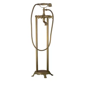 Hot Bán Điện Thoại Tầng Thường Vụ Tắm Vòi Hoa Sen Mixer Tap Antique Brass Phòng Tắm Bồn Tắm Freestanding Bồn Tắm Vòi Nước