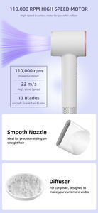 <span class=keywords><strong>Secador</strong></span> <span class=keywords><strong>de</strong></span> <span class=keywords><strong>Pelo</strong></span> Iónico <span class=keywords><strong>de</strong></span> Alta Velocidad y Potencia para Estilismo Profesional y Viaje para Mujer Motor BLDC - Product Image 6