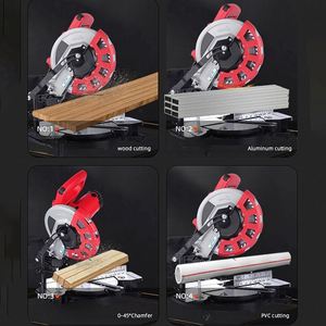 Sierra <span class=keywords><strong>Ingletadora</strong></span> Eléctrica REALMAX de 210 mm, Sierra de Corte de Aluminio Portátil, Sierra de Corte <span class=keywords><strong>Manual</strong></span> de Metal con Ángulo de Corte de 45 Grados para Trabajar la Madera - Product Image 3