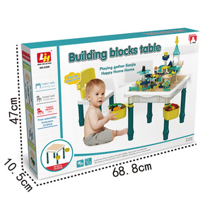 I bambini imparano scrivania multifunzionale building block serie palle imbuto giocattoli di diapositive <span class=keywords><strong>mega</strong></span> blocchi con sedia da tavolo - Product Image 5