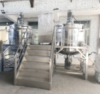 Cuve de mélange à double enveloppe pour la production de savon liquide, shampoing et ketchup avec homogénéisateur