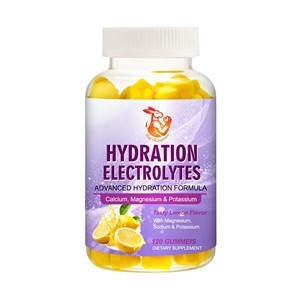 Gummies d'électrolytes hydratants saveur citron disponibles en OEM/ODM – Complément alimentaire avec soutien en sodium et potassium pour la récupération physique - Product Image 1