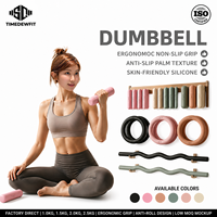 Ensemble d'haltères réglables antidérapants en silicone de 1 kg, 1,5 kg, 2 kg, 2,5 kg, avec logo personnalisé, esthétiques, pour hommes et femmes, pour la musculation à domicile