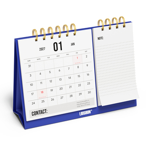Kits de calendriers personnalisés en papier avec cadre photo, faible MOQ, création graphique gratuite, styles muraux et de bureau variés - Product Image 4