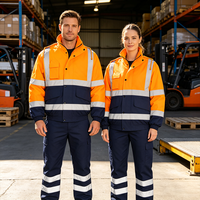 Vêtements de travail réfléchissants haute visibilité EN20471 pour les travaux miniers, la construction industrielle, avec logo personnalisé, veste de travail haute visibilité