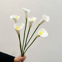 Fleur artificielle en PU, calla tulipe, toucher réel, simple face, pour mariage, Saint-Valentin, Thanksgiving, remise de diplôme, fête des mères et Pâques