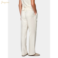 Ensemble de costume 3 pièces pour homme de couleur ivoire premium, tissu extensible TR, lavable en machine, facile d'entretien, anti-rides, vêtements de cérémonie professionnels