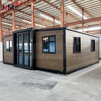 Maison préfabriquée pliable en acier extensible JJM China Mini, mobile, prête à vivre, 2 chambres, ensemble de meubles, design moderne