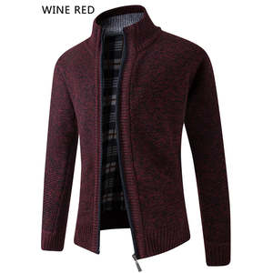 Heren Vest Trui Breien Winter Volledige Rits Lange Mouw Dikke Vest Jas - Product Image 4