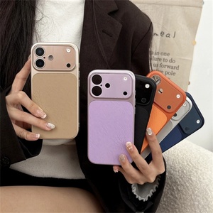 Nueva Funda Mate Antigolpes con Ventana Grande para iPhone 17 16 15 14 13 Pro Max, Funda de Cuero con Anillo Magnético para iPhone 17 Pro Max - Product Image 2
