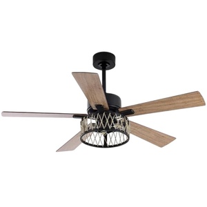 Factory wholesale decorative 52-inch DC LED <b>ceiling</b> fan, 3 wooden blades, <b>ceiling</b> fan with <b>light</b>, designer <b>ceiling</b> fan. - Product Image 1