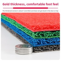Tapis de bienvenue en boucle de style classique chinois, tapis d'entrée antidérapant lavable à la main, tapis de bain intérieur en PVC
