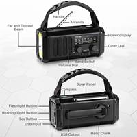 Portable Manivelle Solaire Chargeur Lampe De Poche Téléphone Led Usb Multi Fonctionnel Portable Home Radio