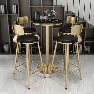 Chaise <span class=keywords><strong>de</strong></span> <span class=keywords><strong>bar</strong></span> haute moderne en métal doré et <span class=keywords><strong>velours</strong></span>, style nordique, pour cuisine et table <span class=keywords><strong>de</strong></span> <span class=keywords><strong>bar</strong></span>, mobilier <span class=keywords><strong>de</strong></span> <span class=keywords><strong>bar</strong></span> chinois - Product Image 6