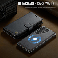 Étui portefeuille détachable 2-en-1 AutSpace pour Samsung S26 Ultra S25 Plus S24 FE avec blocage RFID, porte-cartes en cuir PU et support intégré