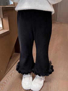 <span class=keywords><strong>Pantaloni</strong></span> Autunno Inverno per Ragazze 3-10 Anni, Casual Larghi in Tessuto di <span class=keywords><strong>Velluto</strong></span> <span class=keywords><strong>a</strong></span> <span class=keywords><strong>Coste</strong></span> con Isolamento in Peluche e Tecnica Ricamata - Product Image 4