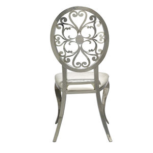 Sillas de Comedor Personalizadas de Alta Calidad en Oro, Plata y Acero Inoxidable para Banquetes de Hotel y Bodas - Product Image 1