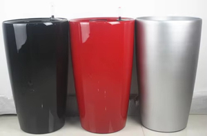 GARDEN &amp; <strong>HOME</strong> Hotel <strong>Decorative</strong> Nodic <strong>Big</strong> Large Round Black Flower <strong>Pots</strong> Silver Interior Planters <strong>Pot</strong> for Tree <strong>Artificial</strong> <strong>Plant</strong>