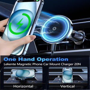 High-End 25W 15W Magnetic Car Holder Fast <strong>Wirless</strong> <strong>Charger</strong> for Multi-Angle Viewing for Smartphones Use for Safe Driving View - Product Image 6