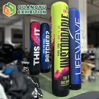 Colonne gonflable électrique personnalisée avec design de marque pour événements sportifs en plein air, tube gonflable étanche et scellé à l'air