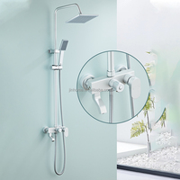 Ensemble de mitigeur de douche en aluminium spatial, système de douche sans rouille, mitigeur de douche mural pour salle de bain, populaire en Afrique