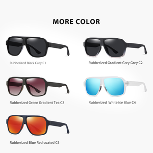 Lunettes de <span class=keywords><strong>soleil</strong></span> sport polarisées multicolores avec monture TR90 surdimensionnée pour hommes et femmes, idéales pour la course, la pêche et le cyclisme en extérieur - Product Image 3