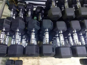 Sức Mạnh Thương Mại Tập Thể Dục Cơ Bắp Xây Dựng Thiết Bị Tập Thể Dục Phòng Tập Thể Dục Cao Su Tráng Trọng Lượng Hex Quả Tạ - Product Image 6