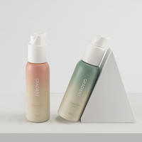 Ensembles d'emballages de cosmétiques de luxe modernes vides en verre opale dégradé de 30ml avec pompe Ensemble de soins de la peau Bouteille de lotion pour le visage