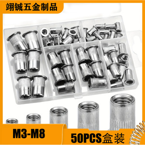 Écrous à riveter en acier inoxydable Yicheng M3-M8, à tête moletée plate, pièces de rivetage de qualité A pour l'industrie de la construction, poli - Product Image 5