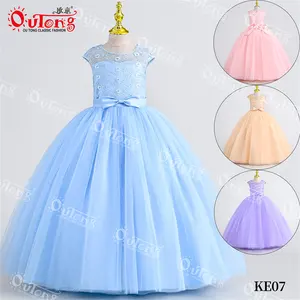 Outong Yoliyolei Vintage Flower Wedding Party bambini Princess Pageant abito lungo ragazze abito da sera formale