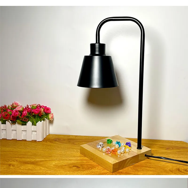 Lampada più calda decorazione per la casa per il piccolo barattolo di grandi dimensioni lampada di Base in legno lampade da tavolo di ferro luce per la stanza interna