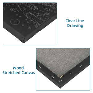 SINOART Kit Pittura a <span class=keywords><strong>Numeri</strong></span> per Principianti Adulti, Stampa <span class=keywords><strong>su</strong></span> <span class=keywords><strong>Tela</strong></span> 30x30cm, Set <span class=keywords><strong>con</strong></span> <span class=keywords><strong>Tela</strong></span> Stirata, Colori Acrilici e Pennelli - Product Image 3