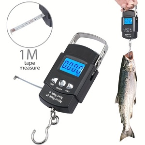 Escala de pesca electrónica portátil de gran oferta con regla Mini bolsa de equipaje al aire libre escala Material plástico - Product Image 2