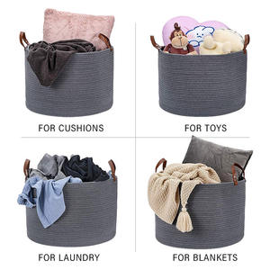 <b>Storage</b> <b>Basket</b> Cotton Rope <b>Extra</b> <b>Large</b> Cotton Rope <b>Storage</b> <b>Baskets</b> Bin - Product Image 5
