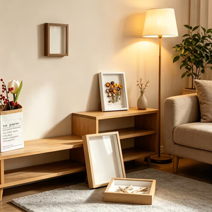 <span class=keywords><strong>Cadre</strong></span> <span class=keywords><strong>photo</strong></span> en bois pour souvenirs, souvenirs de mariage, artisanat, billets et photos - Cadres <span class=keywords><strong>photo</strong></span> carrés en bois - Product Image 2