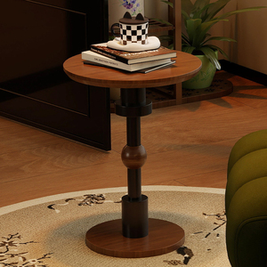 NKAHS Mid-century Solid Wood Round Side <b>Table</b> Retro <b>Small</b> <b>Coffee</b> <b>Table</b> Leisure Corner <b>Table</b> for Balcony Bedside Home Storage - Product Image 1