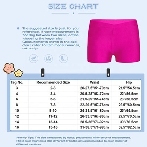Shorts extensibles pour filles de 3 à 16 ans, pour le sport, la gymnastique, l'entraînement, la danse de rue, les vêtements de danse de salon, la compétition de danse latine - Product Image 6