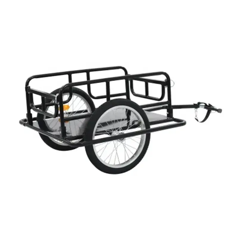 Camper Utility Tool Cart Transport Bike Wagon Cargo Luggage Storage Metal Handle Bike Bicycle Trailers