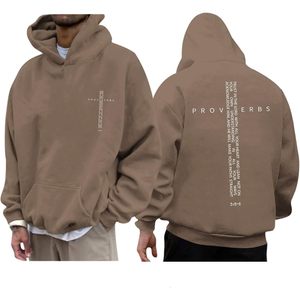 เสื้อฮู้ด FOXA สำหรับผู้ชาย พิมพ์ลายข้อคิดคำสอน ผ้าฝ้าย 100% เฟรนช์เทอร์รี่ ระบายอากาศได้ดี มีกระเป๋า - Product Image 1