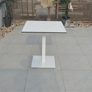 Table à manger moderne en acier inoxydable avec plateau pour la maison, le restaurant ou l'extérieur, meubles d'extérieur polyvalents - Product Image 2